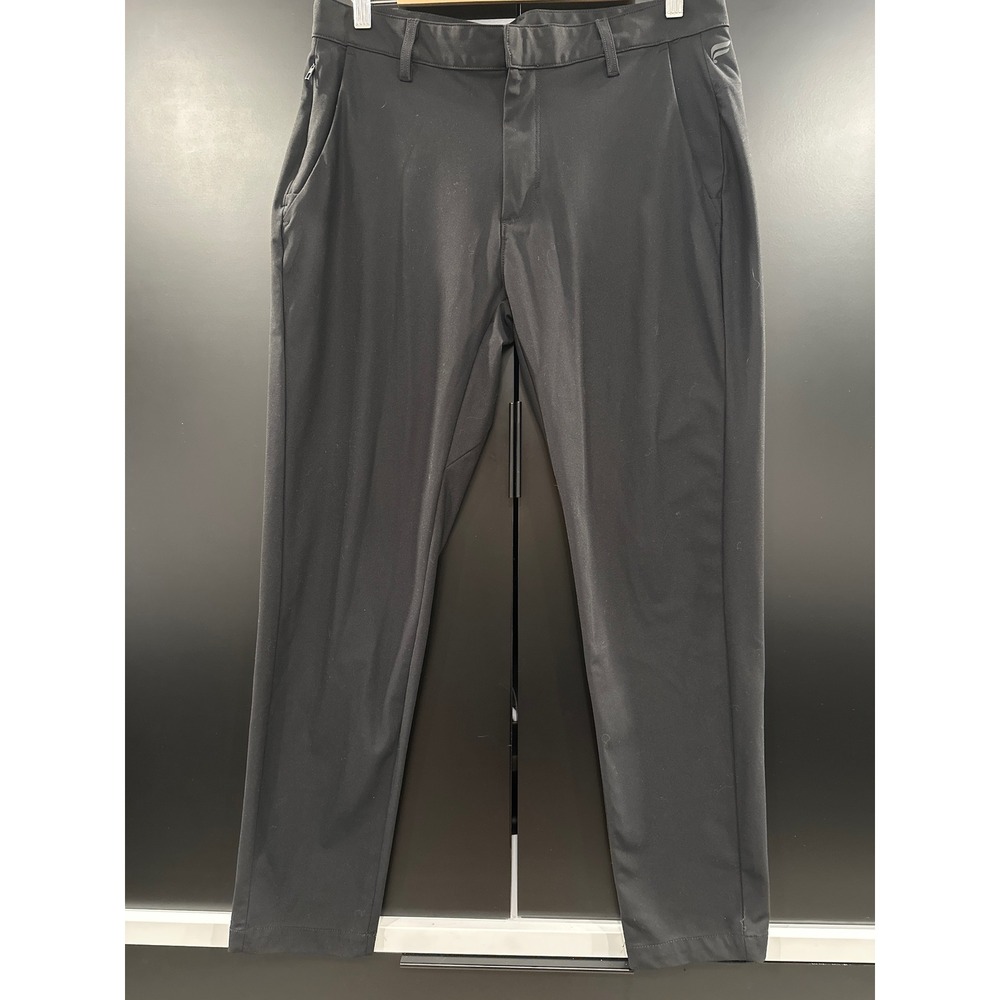Fabletics Only Pant Mens 34x30 Black Technical Tapered Stretch Trousers MB0119